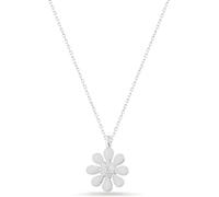 Einzelstück® Collana Daisy con ciondolo margherita, in argento Sterling 925 placcato oro, anallergico e senza nichel (collana Daisy in argento), 42 cm, Argento sterling, Zirconie sintetico