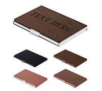 EinzigGeschenk Porta carte di credito in acciaio inox personalizzabile, porta biglietti da visita, può contenere fino a 20 carte, design super sottile, amici, famiglia, clienti, dipendenti e
