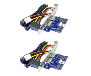 Eioeeklop 2X Computer Desktop Dual Port SATA per Alimentazione ESATA ESATAp 9Pin To USB 2.0 Converter Expansion Scheda Staffa Posteriore