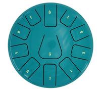 Eioeeklop Tamburello in acciaio da 20,3 cm, 11 note, con bacchette e plettri per , per meditazioni, tamburello strumento D