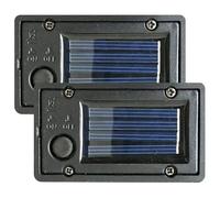 Eioflia Batterie solari per luci solari da esterno, 2 pezzi, scatola di batteria, parti luminose di ricambio, 7,1 x 4,1 cm, parte superiore di ricambio per lanterna con sensore di luce, kit da