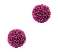 EIOLWJIEO 2 Set di Palline per topiaria per Piante Artificiali per Interni o Esterni Sfere Decorative in plastica Finta bosso di Lunga Durata Viola 30 cm, Viola 30 cm 2Insieme