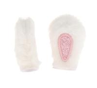 EIOLWJIEO Comode e divertenti orecchie da casco in peluche con decorazioni carine e Per creative per lo snowboard e lo, come regalo di compleanno, con orecchie da animale, Coniglio Bianco