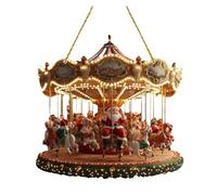 EIOLWJIEO Ornamenti Natalizi per la casa Decorazione Durevole del carosello Decorazioni Natalizie Giostra Natalizia in Acrilico e caminetti, digitare+1