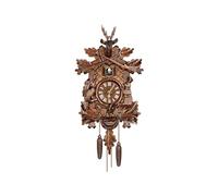 EIOLWJIEO Orologio a Campana con Ora degli Uccelli di Facile Lettura, melodioso promemoria del Tempo, Orologio a cucù Tradizionale in Legno, Stile Chalet della Foresta Nera, CL301