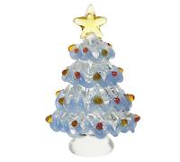 EIOLWJIEO Set di mini alberi, serie Cedar, albero in vetro massiccio fatto a mano, robusto e durevole, perfetto per le case delle bambole, Giada Blu