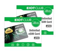 EIOTCLUB Adattatore eSIM Solo per Android: Trasforma il tuo Smartphone in un Dispositivo eSIM, Download Illimitati, 1.1GB di Data Inclusi, Roaming 200+ Paesi (Scheda Fisica, 2 pezzi)