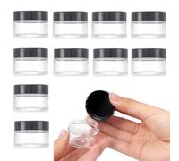 EIR 10 PCS Barattolini Plastica Piccoli con Tappo,10 ML Vasetti Plastica,Vasetti per Cosmetici,Mini Barattoli di Vernice con Coperchi,Contenitori da Viaggio,per Cosmetici,Polveri,Lozioni