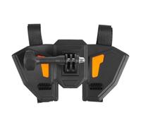 EirenePer Staffa di montaggio universale per casco da moto Supporto di montaggio per telecamera per viso e mento compatibile con tutte le moto(Black Orange)