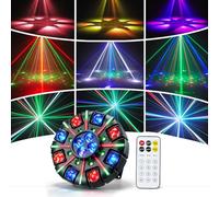 Eirolace - Faretto discoteca a LED mobile da 180 W, RGBW, con DMX 512, effetto luce con controllo musicale e telecomando, luce per feste a LED per DJ, matrimonio, compleanno, club, bar, KTV