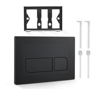 Eirolace Placca di Comando Geberit per WC, Compatibile con Sigma 01/20/30/50/UP300/UP320, Pulsante Scarico WC a Muro, Nero Opaco, Include Telaio di Montaggio, Viti e Istruzioni