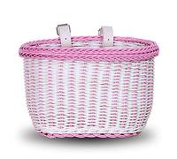 EIRONA Cestino per bicicletta per bicicletta da 12 14 16 18 pollici, cestino portaoggetti anteriore per ragazze, cestino impermeabile, accessori per bicicletta, rosa e bianco…