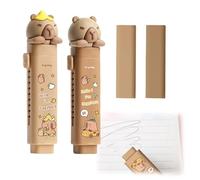 EIROVYA 2 PCS Gomme da Cancellare Retrattile,Capibara Cancelleria,Con Nucleo di Ricambio,Gomme da Cancellare Kawaii per Bambini,Cose per la Scuola,Pratiche Regalini Fine Festa Compleanno