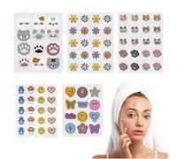 EIROVYA 84 Pezzi Pimple patch Fumetto,Patch brufoli Fumetto Invisibile Naturale Hydrocolloid,Cerotti Brufoli,Anti-Macchie,Lenitivo,Cerotti per brufoli con olio dell'albero tè Acido Salicilico