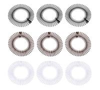 EIROVYA 9 Pezzi Pettine Elastico Circolare Completo, Fascia Pettine Elastico,Cerchietto Zig Zag,Pettine Circolare in Plastica Flessibile, Adatto per Ragazze, 3 Colori