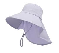 EIROVYA Cappello da Sole da Donna,con bordo largo,Protezione Solare,cappello donna estivo,cappello pescatore donna,UPF50,Cappello da Pescatore con Grande Patta per il Collo(Viola)