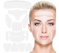 EIROVYA Cerotti per Il Viso Silicone Pad Silicone Riutilizzabili Adesivi Antirughe per il Viso Compreso di Petto Patch Collo Collo Maschera Gli Occhi Guancia Fronte Pad per Riduzione Rughe, 16 pezzo