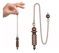EIROVYA Pendolo Esoterico,Pendolo in Rame,Pendolo Divinatorio,Pendolo Caotico,per Esoterismo in Metallo,per Divinazione,Accessori per Tarocchi,Regali per Gli Amanti dei Tarocchi(Bronzo)