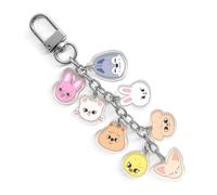 EIROVYA Portachiavi Anime,Portachiavi Stray Kids,Stray Kids Keychain,Anime Gadget,13cm Cartone Animato Portachiavi Keychain Acrilico Stray Kids Regalo Ciondolo per Zaino per i Fan dei Bambini