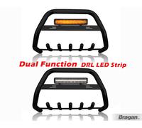 Eirturk Bull Bar + Barra LED 17" per VW Crafter 2006-2014 Nero Opaco