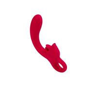 EIS | vibratore in silicone con stimolatore clitorideo a lingua | 21,5 cm