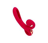 EIS, vibratore, Rabbit in silicone con stimolatore nello stelo, 18 cm, impermeabile (IPX7), ricaricabile, 2 motori con 7 programmi di vibrazione