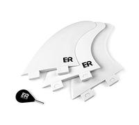 Eisbach Riders Tavola da surf FCS Thruster Fin Set con Fin Key (taglia G5 Medium) - Pinne per tavola da surf e SUP (nero/bianco)