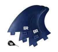 Eisbach Riders Tavola da surf FCS Thruster Fin Set con Fin Key (taglia G5 Medium) - Pinne per tavola da surf e SUP (nero/bianco)