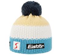 Eisbär Berretto Beanie Star Skipool Kids Bambini - Made in Austria da Sci Bambino con Pompon Fodera, Fodera Inverno Autunno/Inverno - Taglia Unica Blu-Giallo
