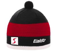 Eisbär Berretto Beanie Vin Active Merino SP Donna/Uomo - Made in Austria da Sci Lana Inverno Autunno/Inverno - Taglia Unica Nero-Rosso