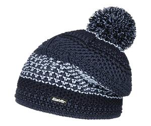 Eisbär Berretto con Pompon Brock Tricolour da Sci Beanie Invernale Taglia Unica - Blu Scuro