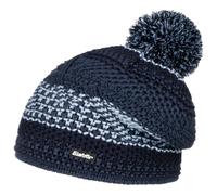 Eisbär Berretto con Pompon Brock Tricolour Donna/Uomo - Made in Austria Beanie Invernale da Sci Fodera, Fodera Autunno/Inverno Inverno