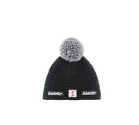 Eisbär Berretto con Pompon Jamie Skipool Donna/Uomo - Made in The EU Beanie Lana Lavorato a Maglia Invernale Fodera, Fodera Autunno/Inverno Inverno - Taglia Unica Nero-Grigio