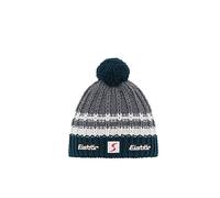Eisbär Berretto con Pompon Kova Skipool Beanie Lavorato a Maglia Risvolto Taglia Unica - Petrolio