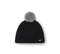 Eisbär Berretto da donna e uomo Jamie Pompon - Merino unisex con pile protegge dal freddo e dal vento - Classico berretto con pompon colorato a maglia dall'Austria, Nero , Taglia unica