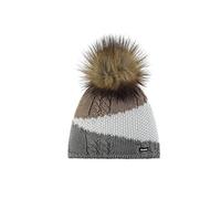 Eisbär Eden Lux Crystal - Berretto da Donna, Donna, Cappello, 80043, Grigio/Bianco/Beige, Taglia Unica