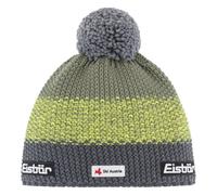 Eisbär Star Pompon Ska - berretto Grey/Green man Lana Merino