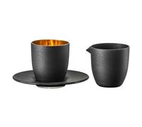 Eisch Cosmo Oro Nero Affogato Al Oro Vetro Con Kännchen Set 2-tlg