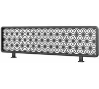Eisen Esstisch Trennwand Set - Eleganti pannelli neri per la privacy per ristorante e bar, design cavo, 3 pezzi, decorazione divisoria da tavolo