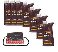 EISENFELS Kit di cambio olio automatico contiene 7 litri di olio per ingranaggi ATF 236.15 8215, kit di filtri idraulici compatibili con LK X204 220 CDI 4matic 250 200 350 CL203 W204