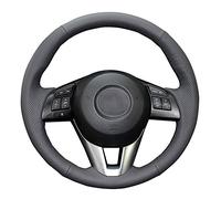 Eiseng Coprivolante fai da te in vera pelle su misura per Mazda 6 2014 2015 2016 / Mazda 3 2014-2016 / CX-3 2016 2017 / CX-5 2013-2016 38,1 cm Stitch interni accessori (filo nero)