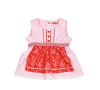 Eisenherz Ragazza Gonna Tradizionale Vestito alla Tirolese Bambino con Grembiule attaccato Rosa/Rosso, Taglia 62/68