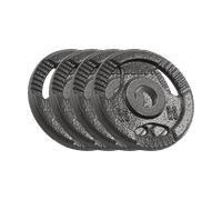 Eisenplatten-Set 4x2,5 kg, Bohrung 51 mm, Scheiben mit Griffen Rebel