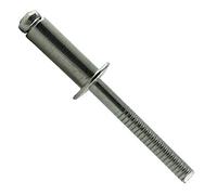 Eisenwaren2000 | 2,4 x 8 mm rivetti ciechi (20 pezzi) - con testa piatta - rivetti pop-up DIN 7337 - ISO 15983 - rivetti - acciaio inox A2 V2A - antiruggine