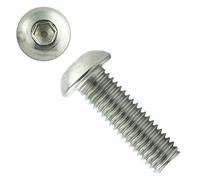 Eisenwaren2000 | Viti a testa bombata M8 x 16 mm con esagono incassato (50 pezzi) - Viti a testa bombata ISO 7380 con testa piatta - Viti filettate - acciaio inox A2 V2A - antiruggine