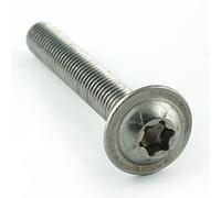 Eisenwaren2000 Viti a testa cilindrica M6 con esagono incassato TX e flangia (2 pezzi) ISO 7380 viti a testa bombata con testa piatta e giuntura viti filettate acciaio INOX A2 V2A antiruggine