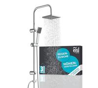 EISL EASY ENERGY DX12004-A, colonna doccia senza miscelatore, doccia con ampio getto a pioggia (170 x 170 mm) e doccetta, colonna doccia, ideale per il retrofit