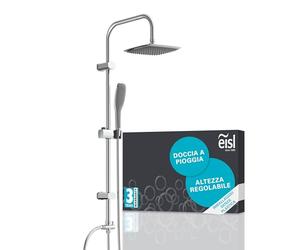 EISL EASY FRESH DX12006 Set doccia senza rubinetto, colonna docia, set doccia con doccia a pioggia grande e doccetta, colonna doccia senza miscelatore, kit di installazione completo, cromato