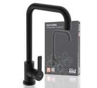 EISL FUTURA - Rubinetto per lavello nero opaco, girevole a 360°, rubinetto da cucina nero, miscelatore per lavello con beccuccio alto, rubinetto da cucina