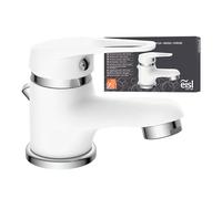 EISL SPEED NI075SCR-W rubinetto bagno lavabo, miscelatore da bagno, miscelatore lavabo bagno, rubinetto lavandino bagno, cromato/bianco